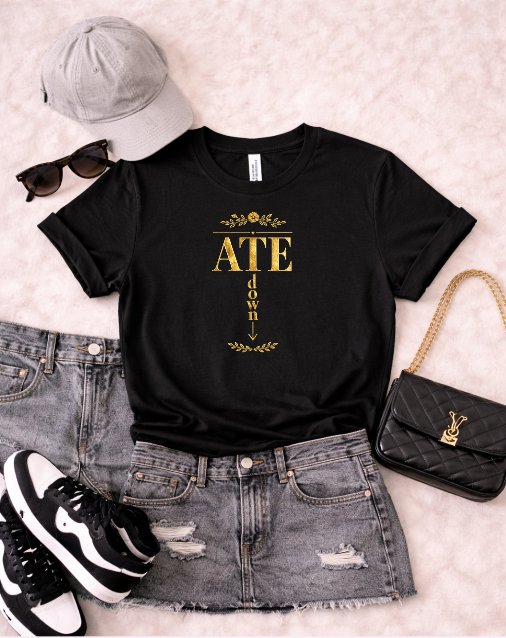 ATE Down Tee – Bold Statement Shirt | Black Culture Graphic Tee | Streetwear Expression