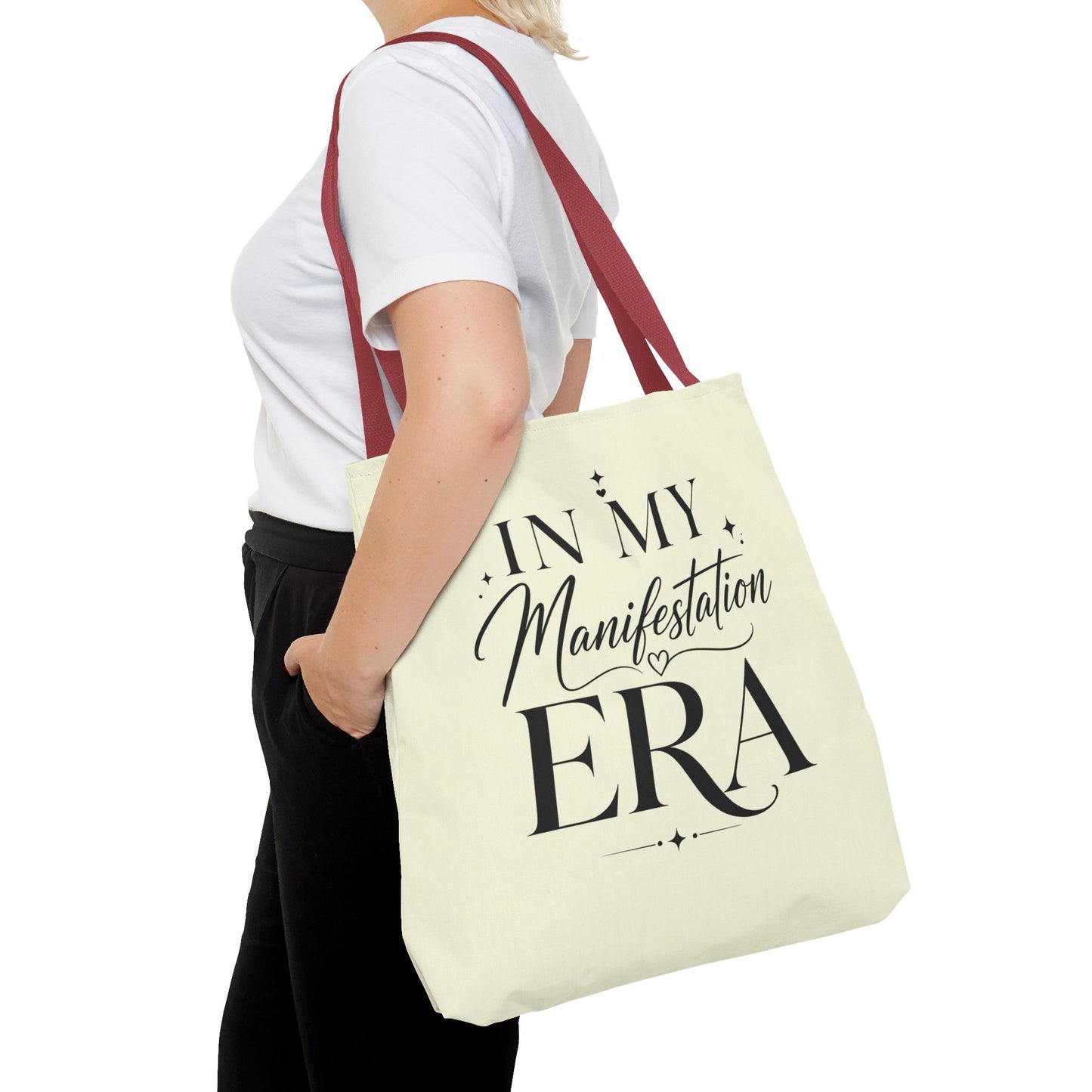 Manifestation Era Tote Bag — "In My Manifestation Era" Inspirational Canvas Tote