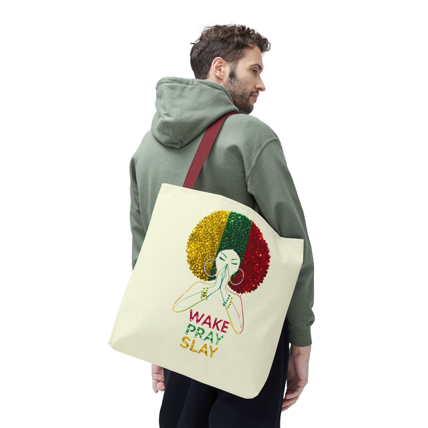 Wake Pray Slay Tote Bag | Inspirational Tote | Motivational Tote Bag | Spiritual Everyday Carryall
