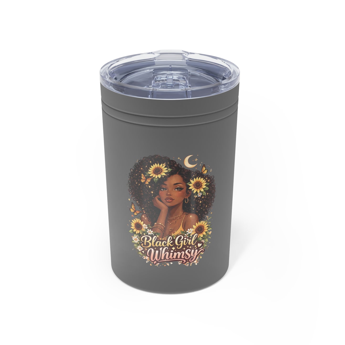 Black Girl Whimsy 11 oz Tumbler | Soft Girl Aesthetic Coffee Cup | Melanin Gift for Women