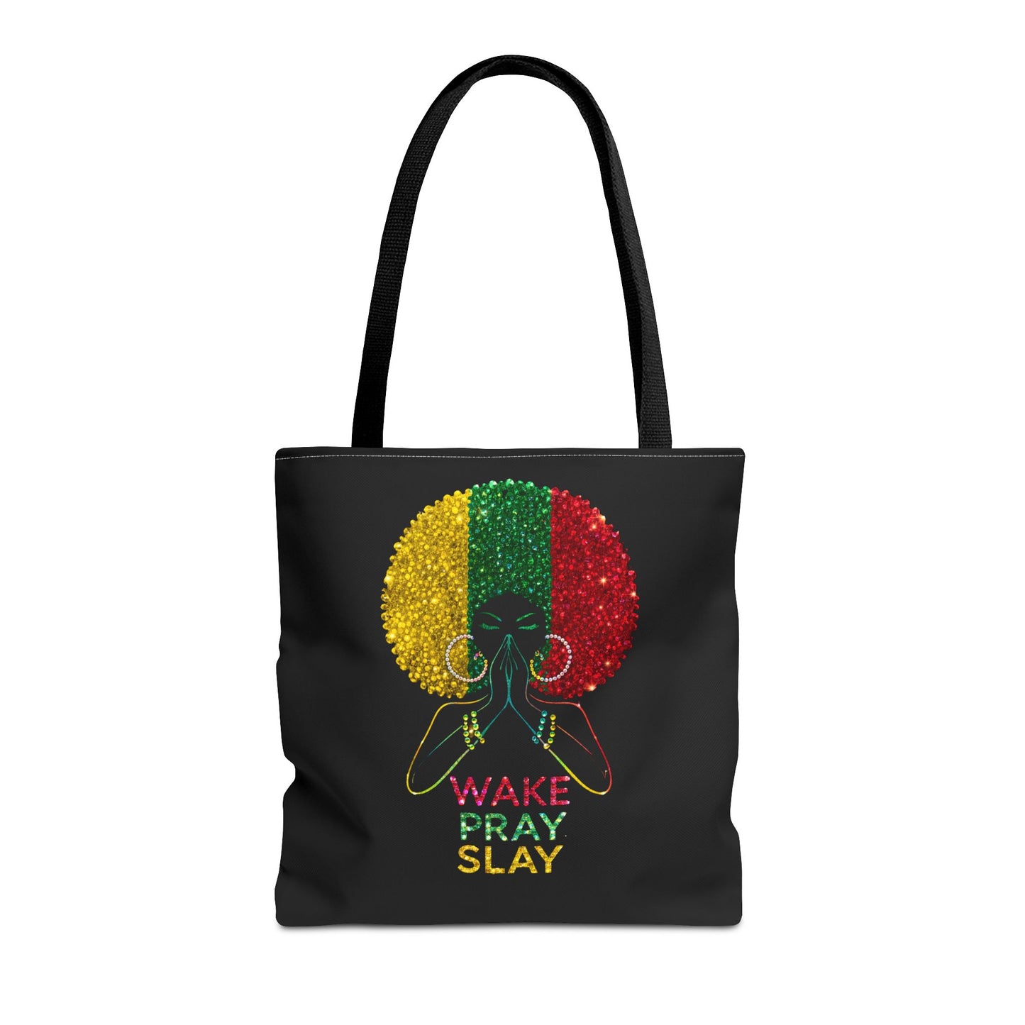 Wake Pray Slay Tote Bag | Inspirational Black Girl Tote | Motivational Tote Bag | Spiritual Everyday Carryall
