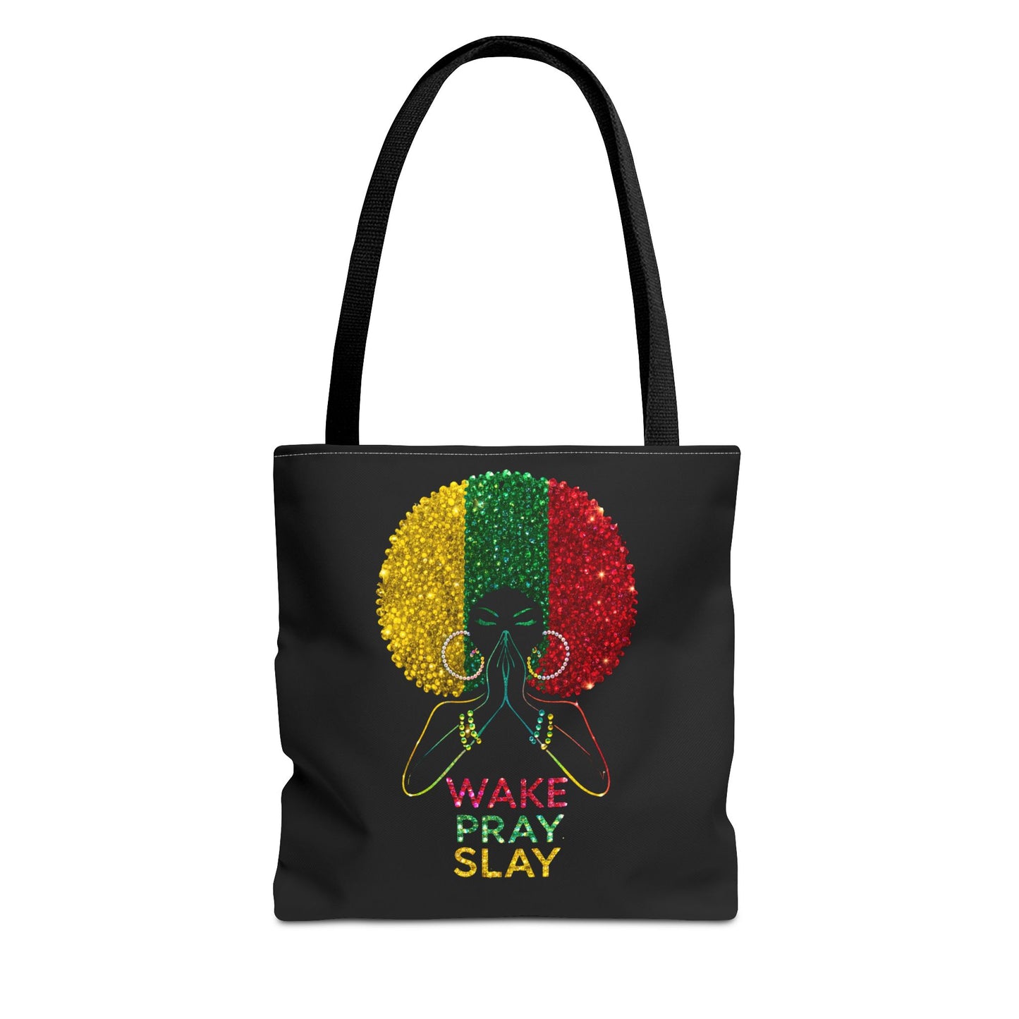 Wake Pray Slay Tote Bag | Inspirational Black Girl Tote | Motivational Tote Bag | Spiritual Everyday Carryall