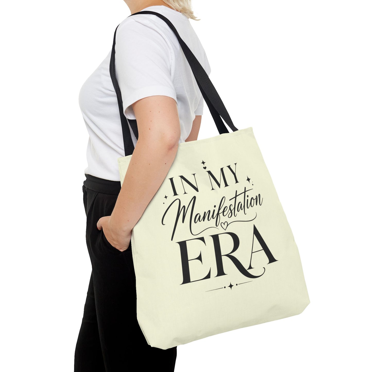 Manifestation Era Tote Bag — "In My Manifestation Era" Inspirational Canvas Tote