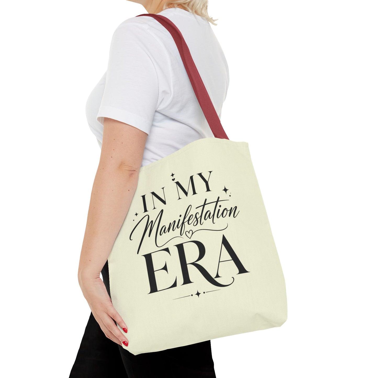 Manifestation Era Tote Bag — "In My Manifestation Era" Inspirational Canvas Tote