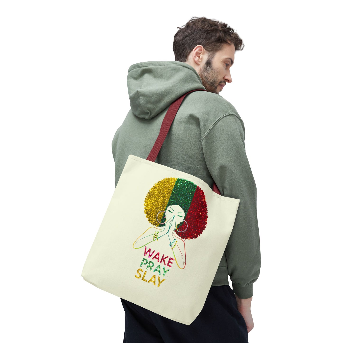 Wake Pray Slay Tote Bag | Inspirational Tote | Motivational Tote Bag | Spiritual Everyday Carryall