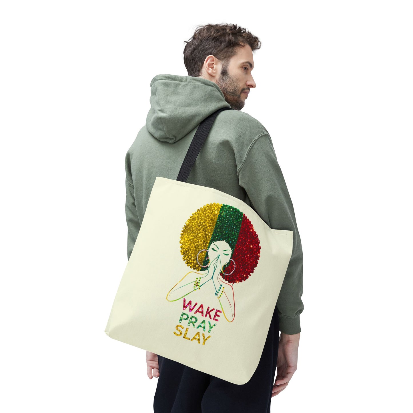 Wake Pray Slay Tote Bag | Inspirational Tote | Motivational Tote Bag | Spiritual Everyday Carryall