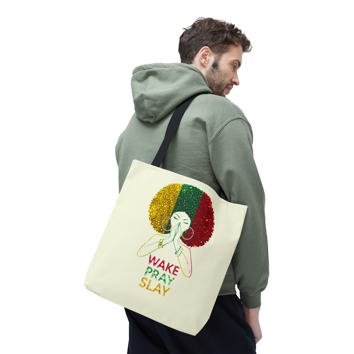 Wake Pray Slay Tote Bag | Inspirational Tote | Motivational Tote Bag | Spiritual Everyday Carryall