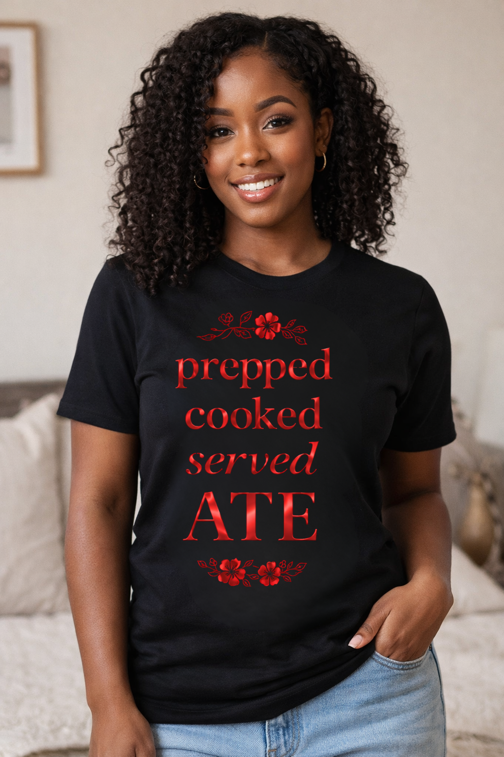 Prepped Cooked Served ATE Tee – Elevated Statement Shirt | Luxury Streetwear | Minimalist Graphic Tee