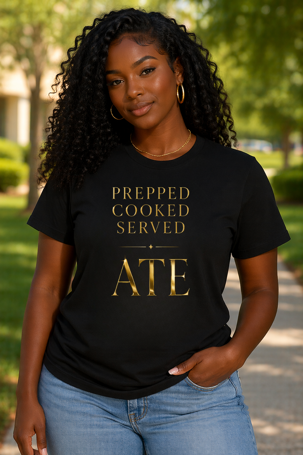 Prepped Cooked Served ATE Tee – Bold Statement Shirt | Black Culture Graphic Tee | Streetwear Expression