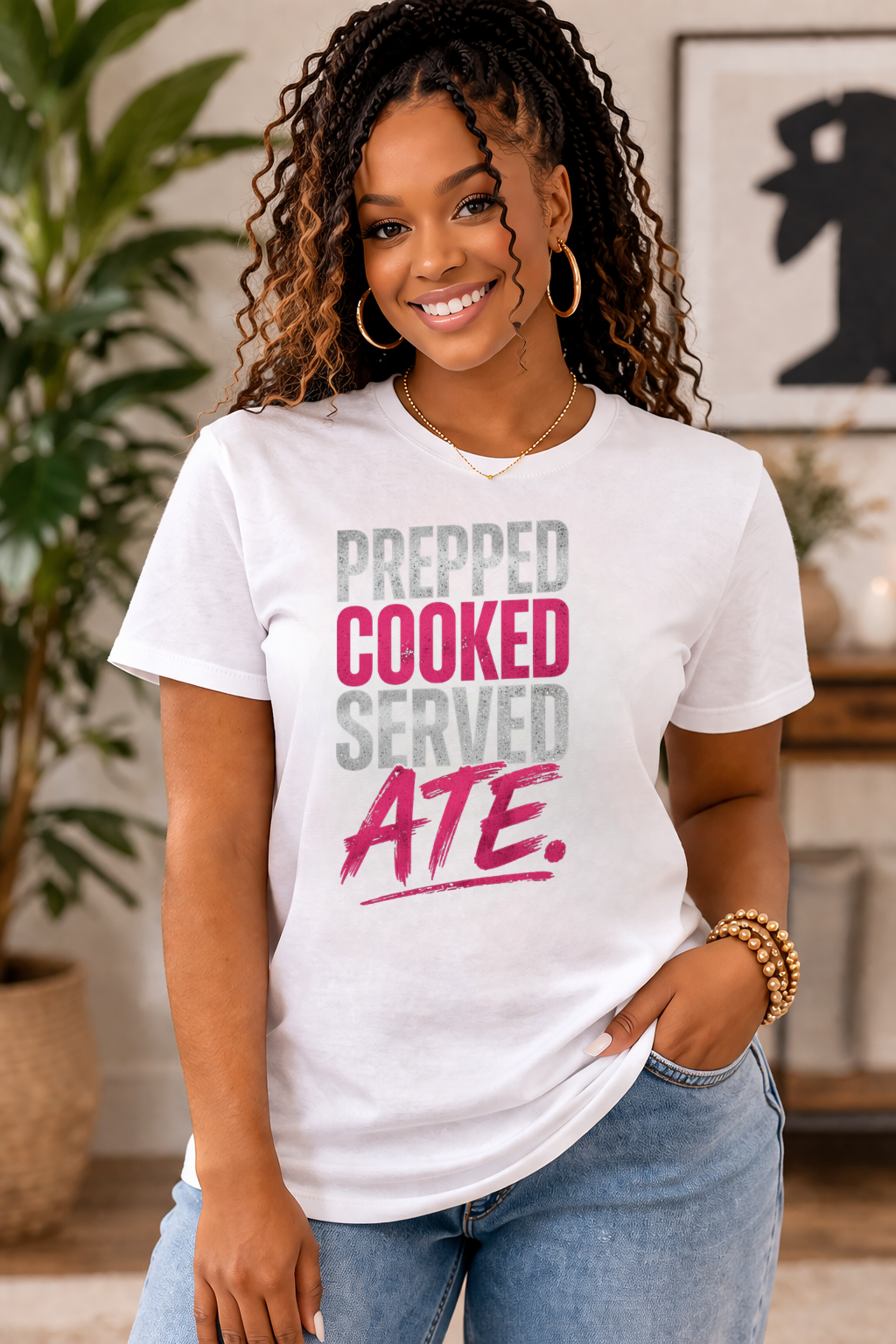 Prepped Cooked Served ATE Tee – Bold Statement Shirt | Black Culture Graphic Tee | Streetwear Expression