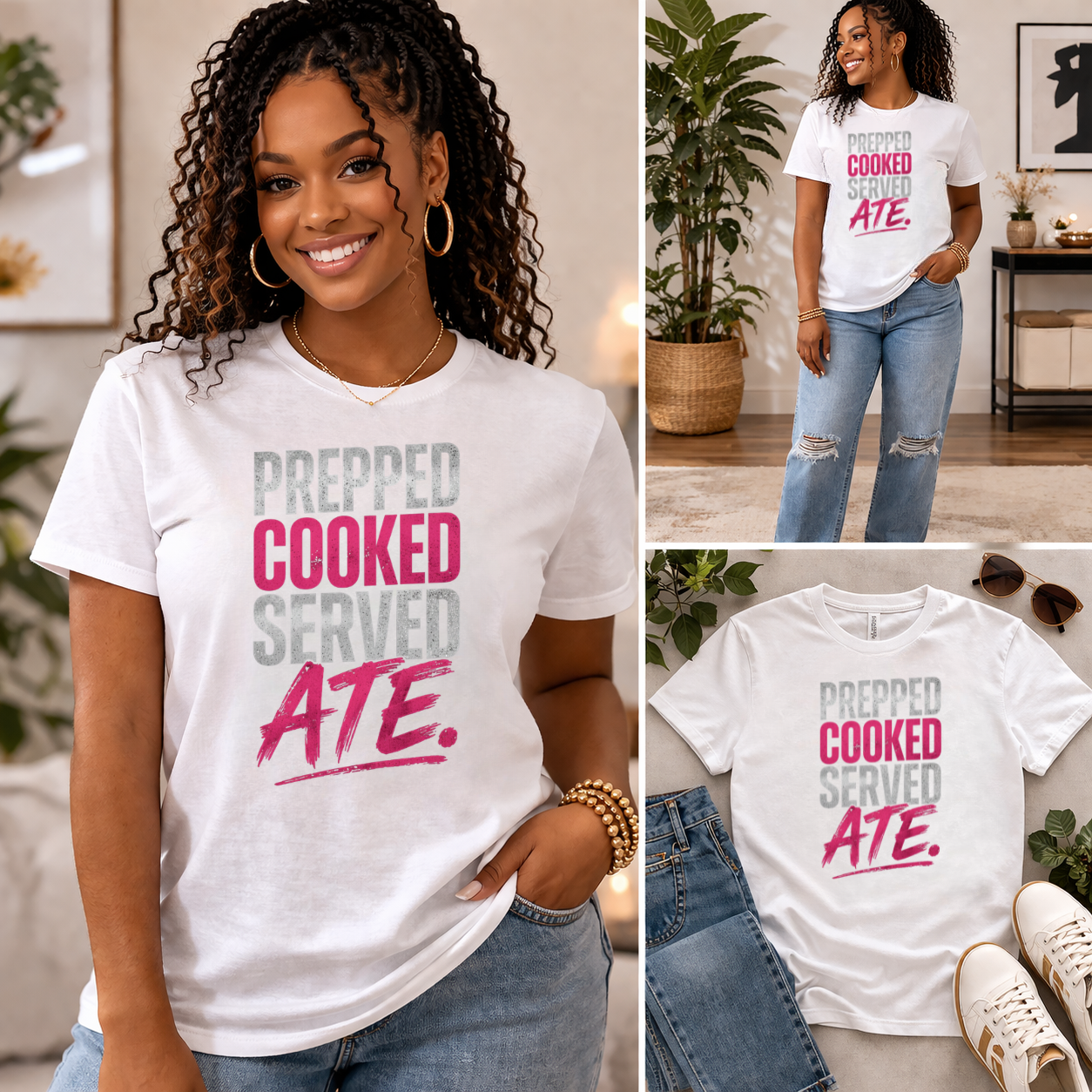Prepped Cooked Served ATE Tee – Bold Statement Shirt | Black Culture Graphic Tee | Streetwear Expression