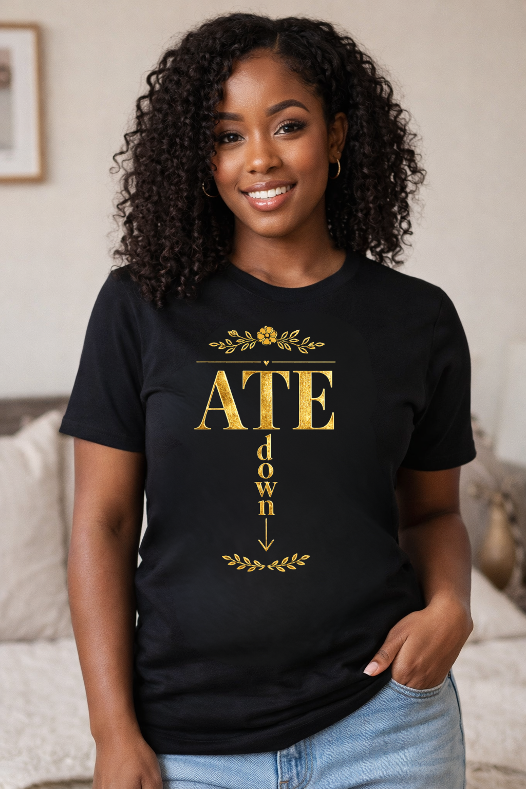 ATE Down Tee – Bold Statement Shirt | Black Culture Graphic Tee | Streetwear Expression