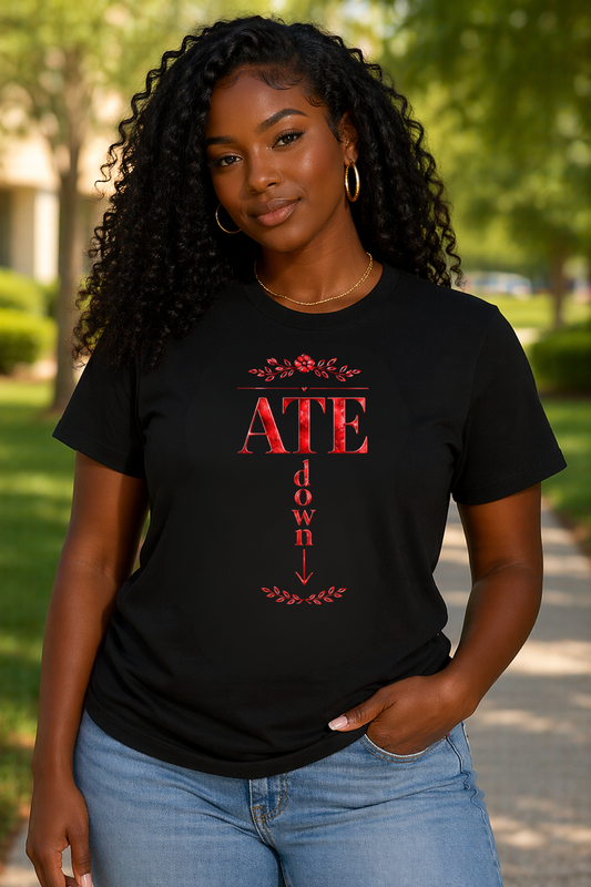 ATE Down Tee – Bold Statement Shirt | Black Culture Graphic Tee | Streetwear Expression