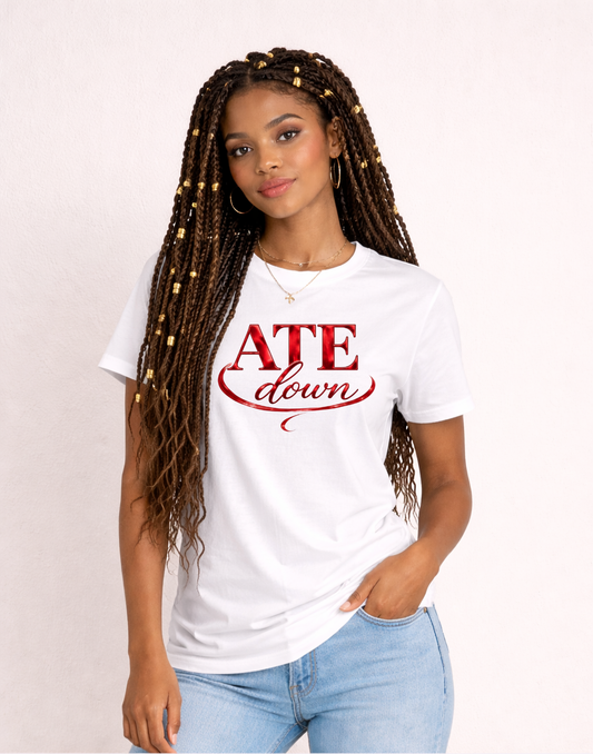 ATE Down Tee – Bold Statement Shirt | Black Culture Graphic Tee | Streetwear Expression
