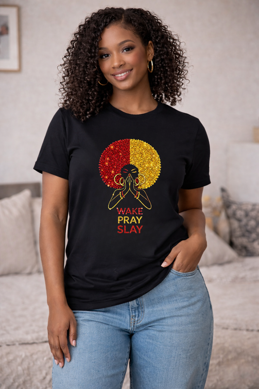 Wake Pray Slay Graphic Tee | Mindset • Discipline • Soft Power