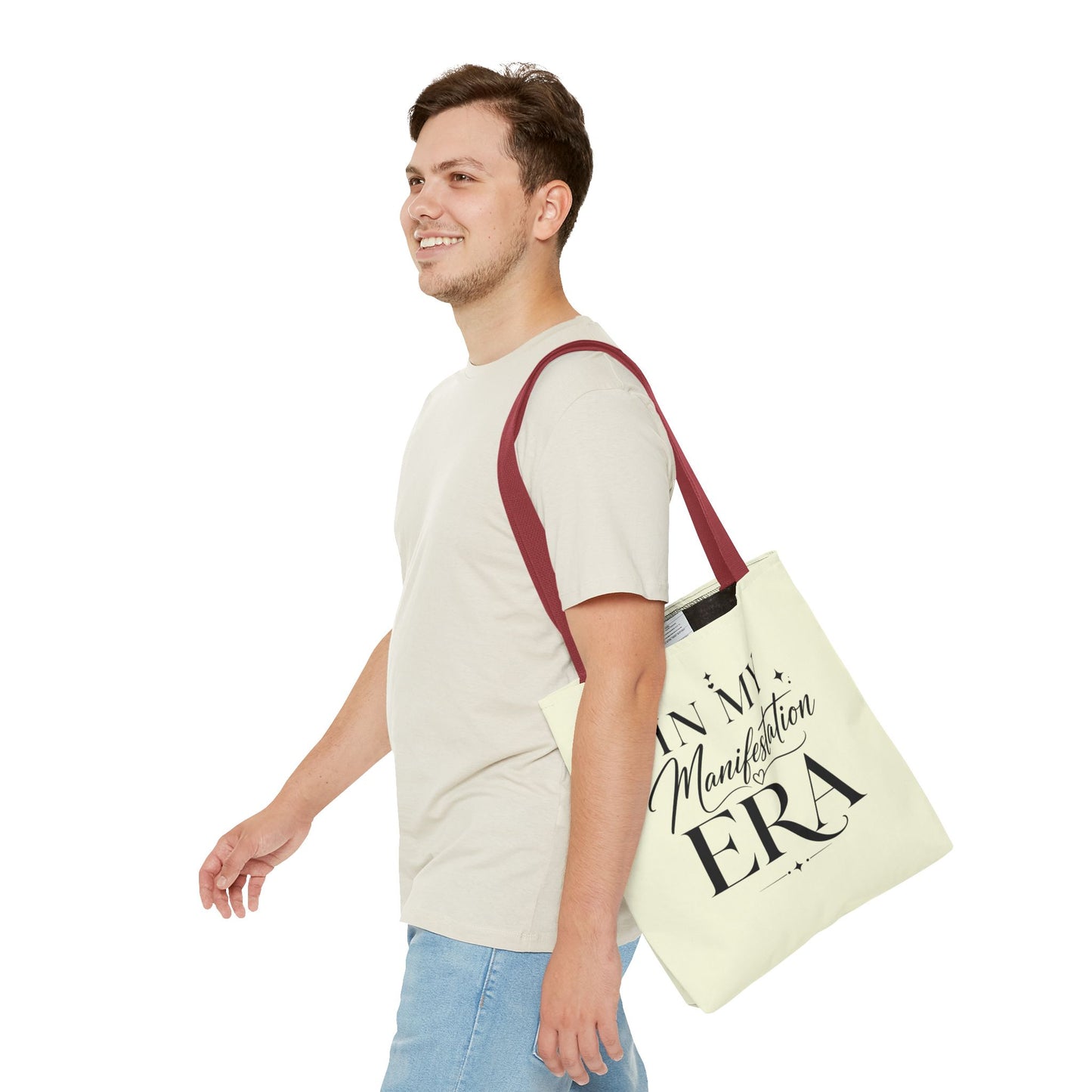 Manifestation Era Tote Bag — "In My Manifestation Era" Inspirational Canvas Tote