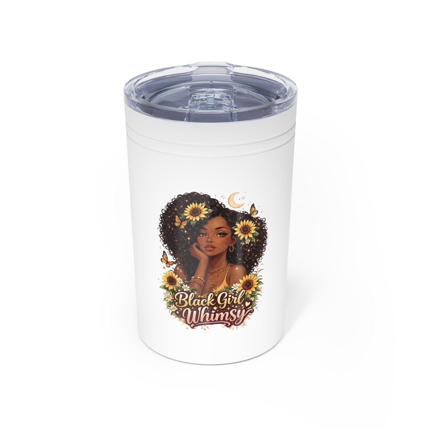 Black Girl Whimsy 11 oz Tumbler | Soft Girl Aesthetic Coffee Cup | Melanin Gift for Women