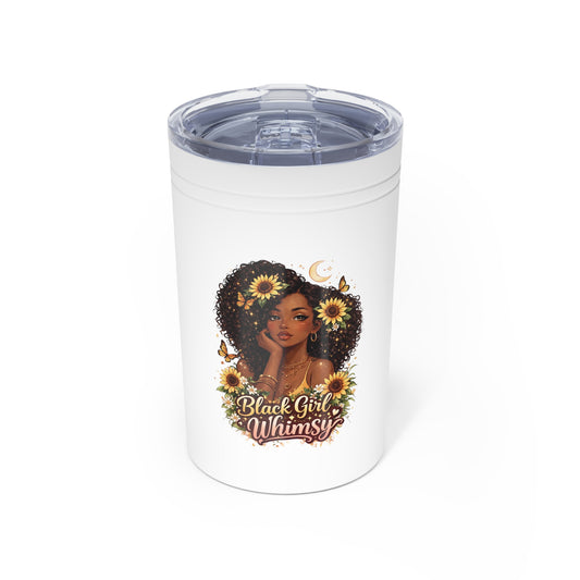 Black Girl Whimsy 11 oz Tumbler | Soft Girl Aesthetic Coffee Cup | Melanin Gift for Women