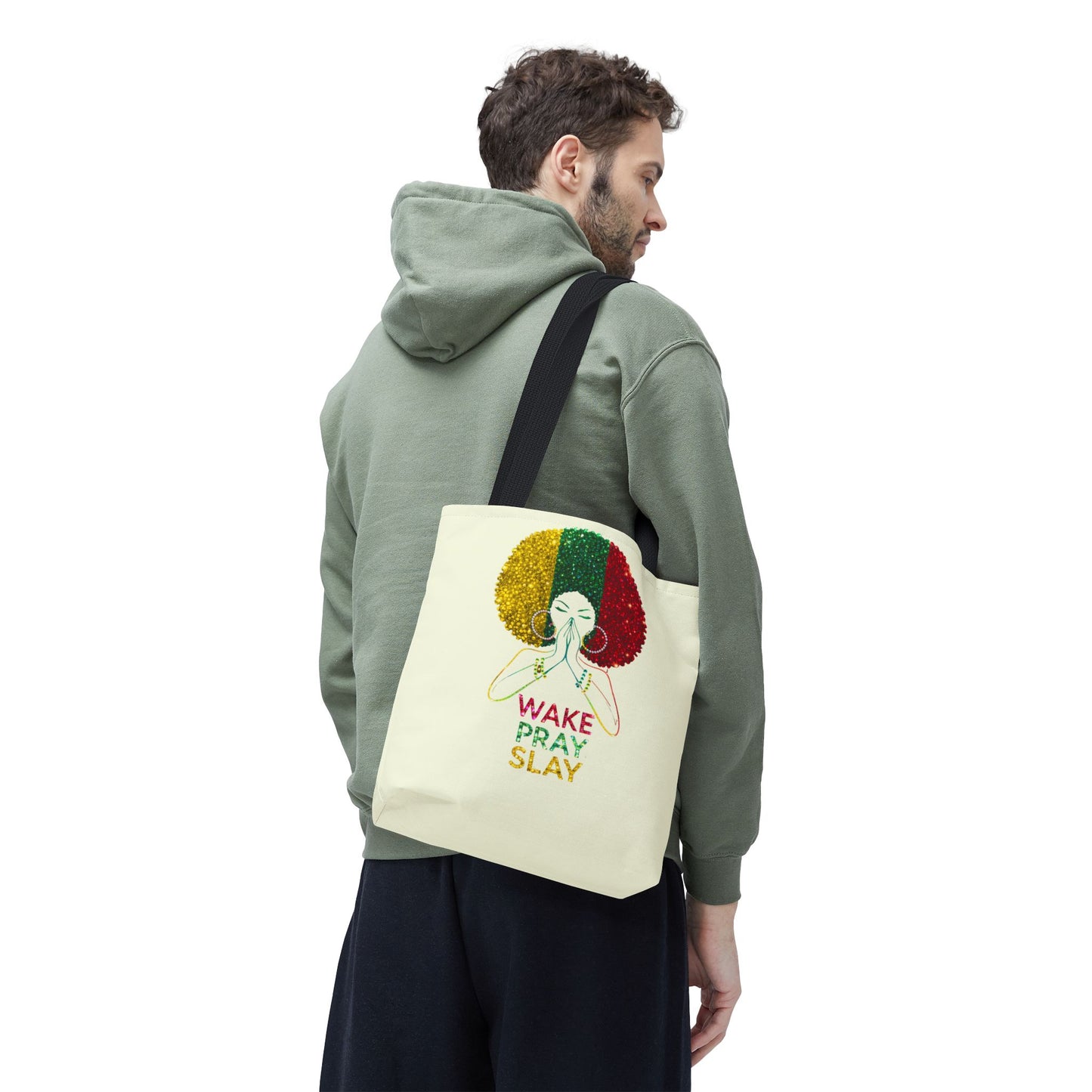 Wake Pray Slay Tote Bag | Inspirational Tote | Motivational Tote Bag | Spiritual Everyday Carryall