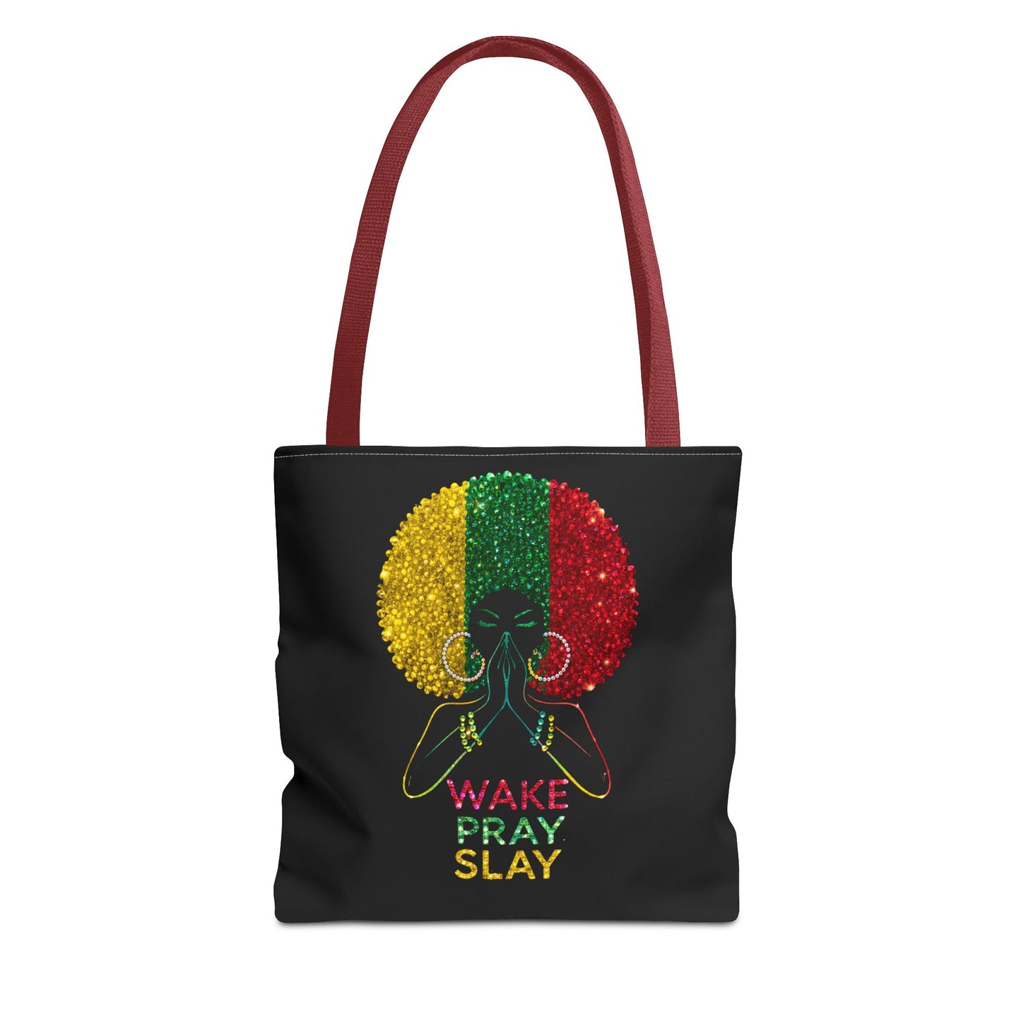 Wake Pray Slay Tote Bag | Inspirational Black Girl Tote | Motivational Tote Bag | Spiritual Everyday Carryall