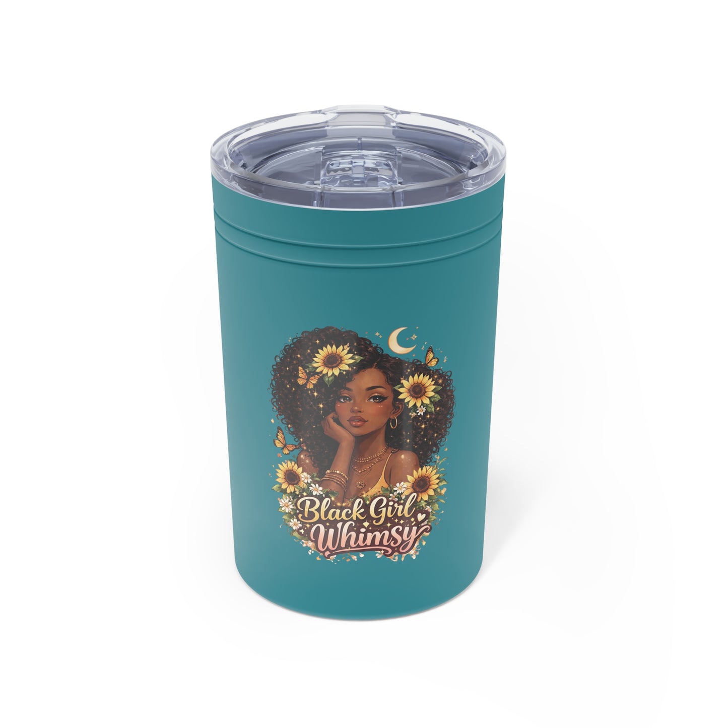 Black Girl Whimsy 11 oz Tumbler | Soft Girl Aesthetic Coffee Cup | Melanin Gift for Women