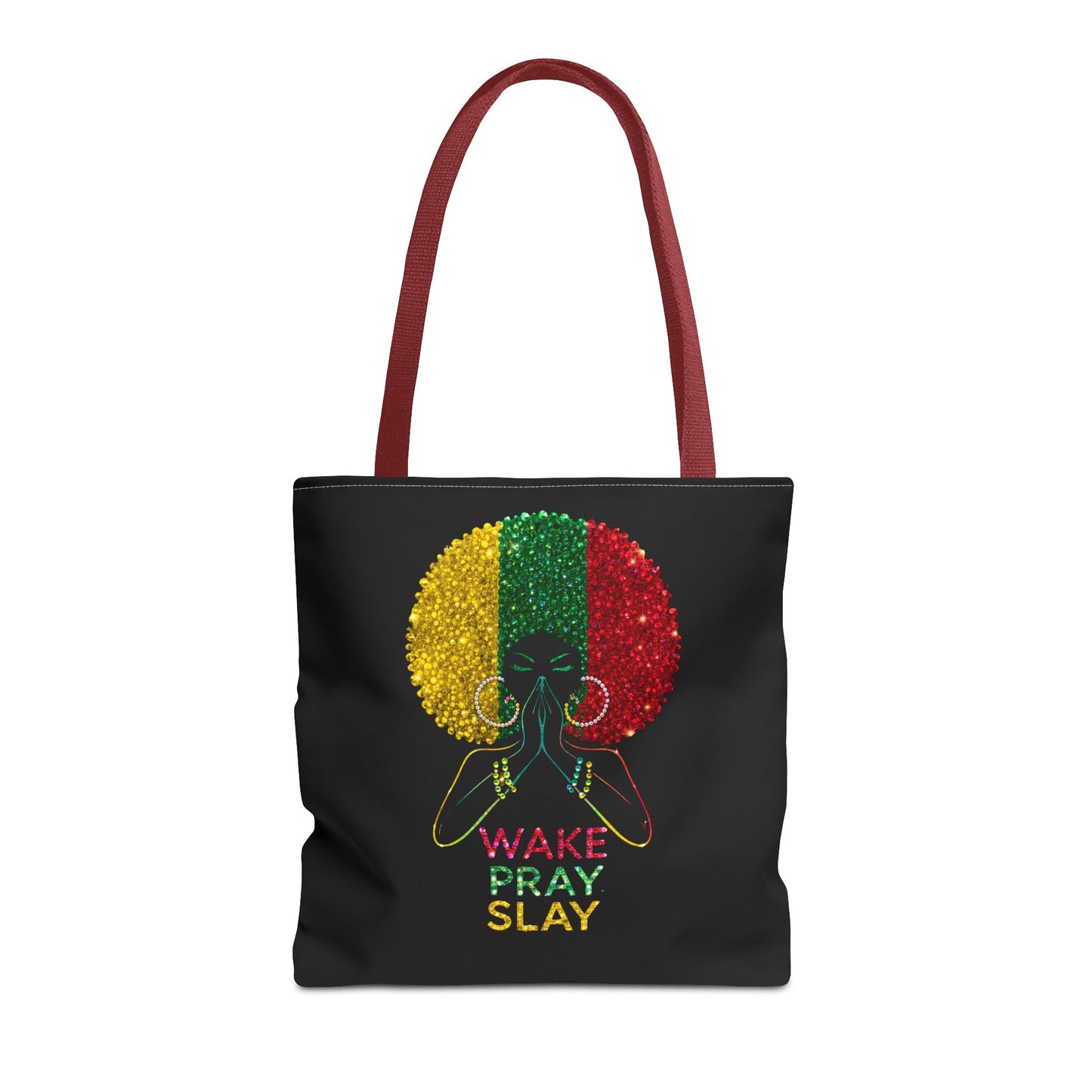 Wake Pray Slay Tote Bag | Inspirational Black Girl Tote | Motivational Tote Bag | Spiritual Everyday Carryall