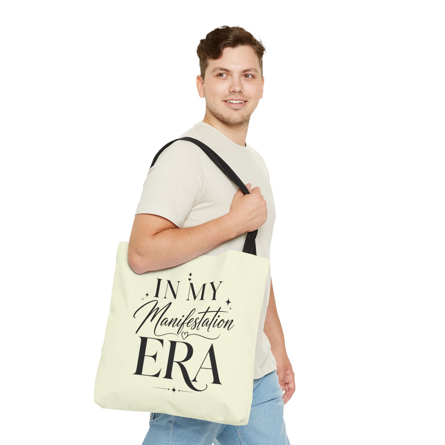 Manifestation Era Tote Bag — "In My Manifestation Era" Inspirational Canvas Tote