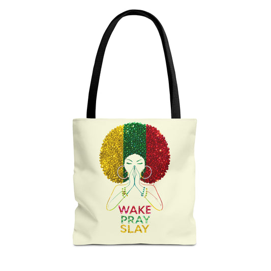 Wake Pray Slay Tote Bag | Inspirational Tote | Motivational Tote Bag | Spiritual Everyday Carryall