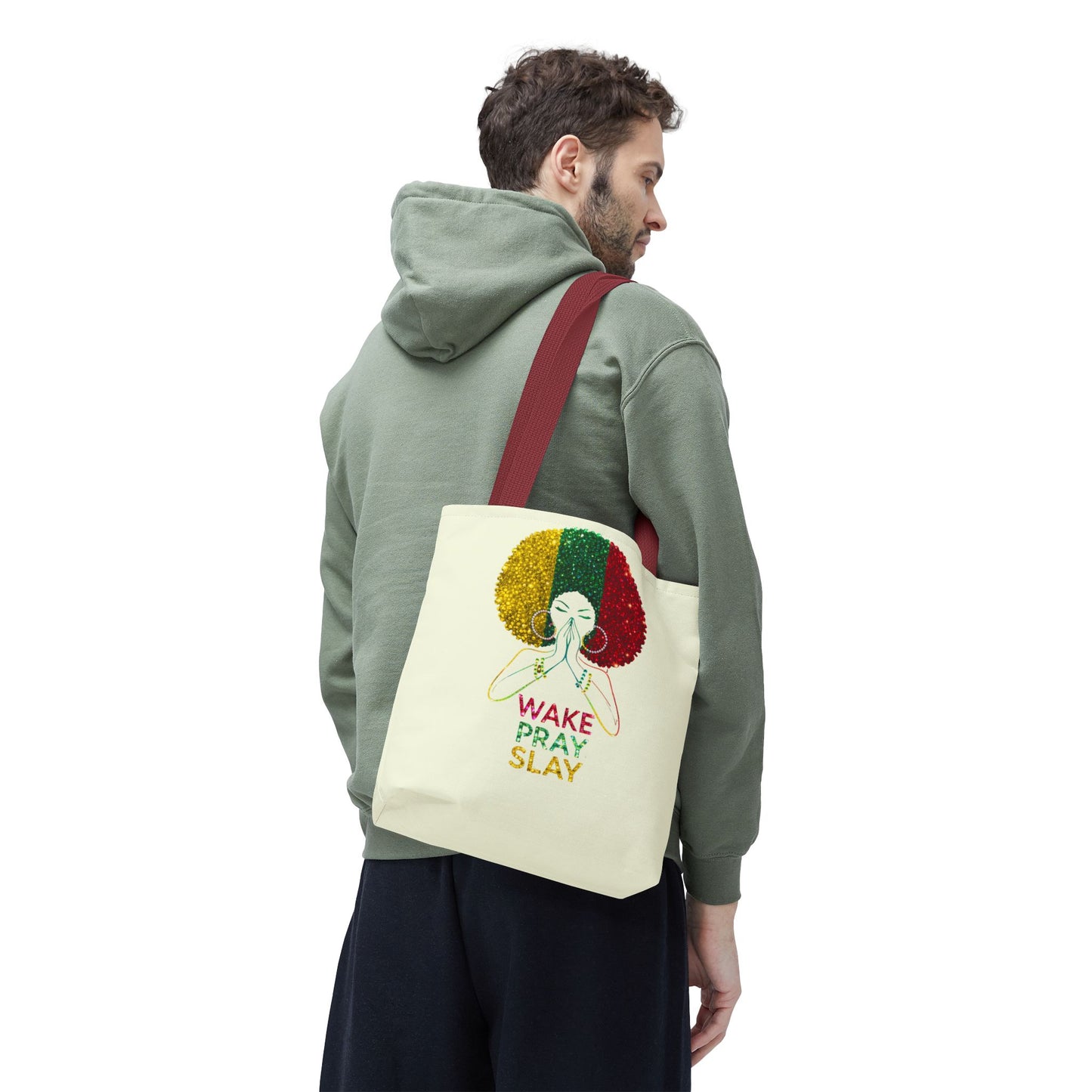 Wake Pray Slay Tote Bag | Inspirational Tote | Motivational Tote Bag | Spiritual Everyday Carryall