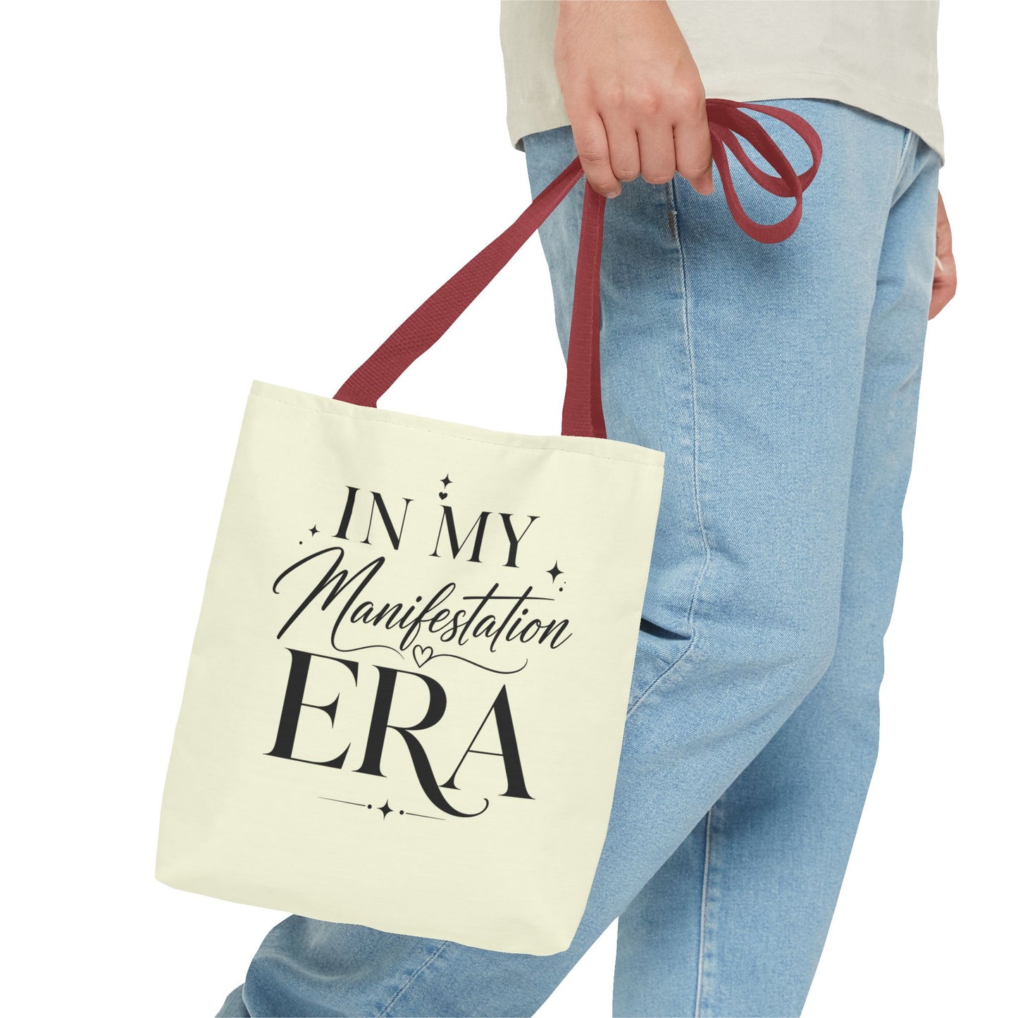 Manifestation Era Tote Bag — "In My Manifestation Era" Inspirational Canvas Tote
